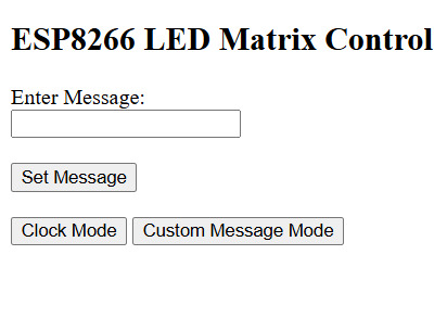 Web UI and matrix display